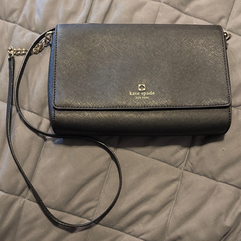 kate spade Black Crossbody Wallet on Chain